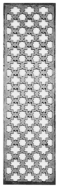 Gietijzeren deurrooster model 330, 24 x 84,5 cm, onbehandeld