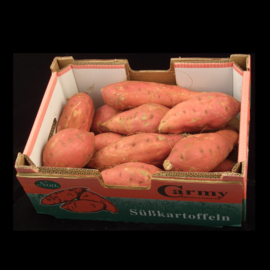 ZOETE AARDAPPEL | ORANJE VRUCHTVLEES | BATAAT | ONBEHANDELD - SPANJE | DOOS CA 6 KG