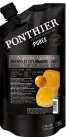 Mirabel Pruimen Puree | 90% fruit - 10% suiker | Ponthier | zak 1000ml