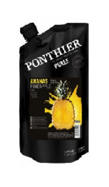 Ananas Purée | 90% fruit - 10% suiker | Ponthier | zak 1000ml / t.h.t. 30-06-2023