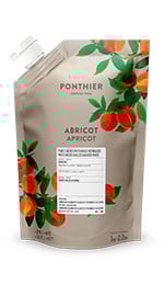 Abrikozen Purée | 90% fruit - 10% suiker | Ponthier | zak 1000ml / t.h.t. 09-09-2025