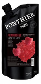 Frambozen Puree | 90% fruit - 10% suiker | Ponthier | zak 1000gram / t.h.t. 06-09-2024