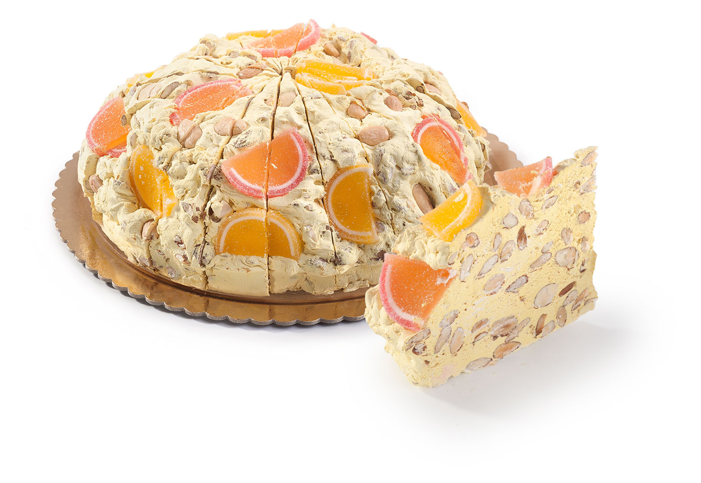 Nougat punt Rivoltini / Nogataart zacht met Limoncello / ca 200Gram / t.h.t. 31-12-2026