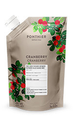 Cranberry Purée | 88% fruit - 12% suiker | Ponthier | zak 1000ml / t.h.t. 10-04-2026