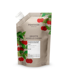 Kersen Pureé / Griotte | 90% fruit - 10% suiker | morellen | Ponthier | zak 1000ml / t.h.t. 26-02-2026
