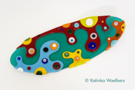 Glaskunst - glazen schaal: life is as colourful as you!