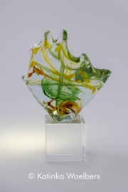 Glazen beeld: Herfstblad