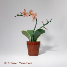 Mixed Media Glaskunst: de eeuwige orchidee