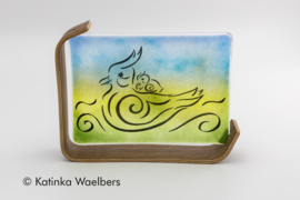 Glaskunst - Tattooed Glass - Moederliefde - glazen kievit