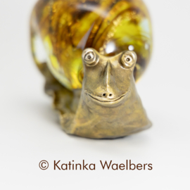 Mixed Media Glaskunst: Golden Snale