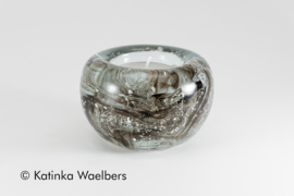 Waxinelicht met as - zwarte waxines | GLASS & ART