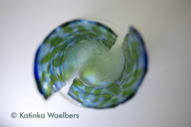 Windlicht met as - glasreliek | GLASS & ART