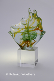 Glazen beeld: Herfstblad