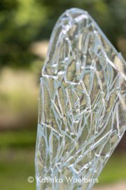 Mixed Media Glaskunst: Libelle tuinbeeld met glas