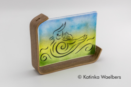 Glaskunst - Tattooed Glass - Moederliefde - glazen kievit