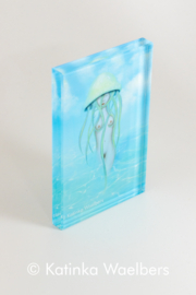 Glazen presse papier: Shea