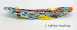 Glaskunst - glazen schaal: life is as colourful as you!