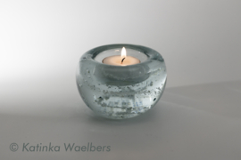 Waxinelicht met as - kleurloze waxines | GLASS & ART