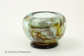 Waxinelicht met as -kleurrijke waxines | GLASS & ART