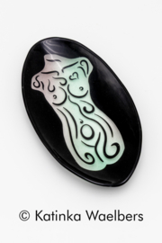 Glaskunst - tattooed glass - glazen schaaltje - Fertility
