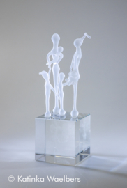 Glaskunst - Glazen beeld:  Family is all