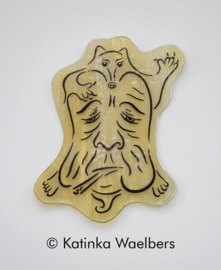 Glaskunst - Tattooed Glass - glazen schaal - holding on