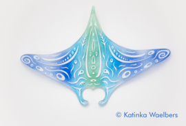 Glaskunst - Tattooed glass - glazen rog