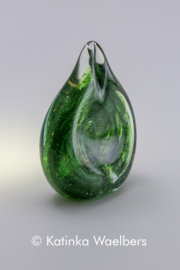 Glaskunst - glazen beeld: sparkling green