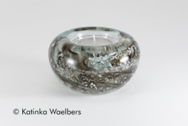 Waxinelicht met as - zwarte waxines | GLASS & ART