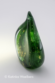 Glaskunst - glazen beeld: sparkling green