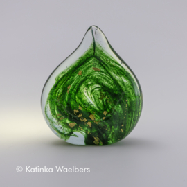 Glaskunst - glazen beeld: sparkling green