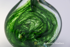 Glaskunst - glazen beeld: sparkling green