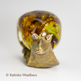 Mixed Media Glaskunst: Golden Snale
