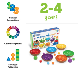 Learning Resources - Birds in a Nest Sorting Set - Vogeltjes Sorteer Set