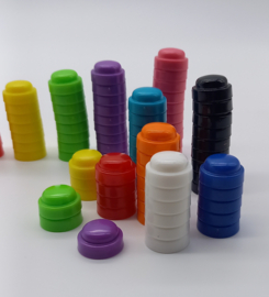 Gekleurde sorteer- en telstenen 100 st.