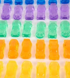 Tickit Doorschijnende Gekleurde Auto's  36  st. Rainbow