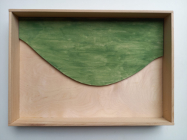 Houten Speelplateau Blauw/Groen