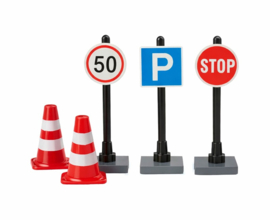 Verkeersborden en pionnen