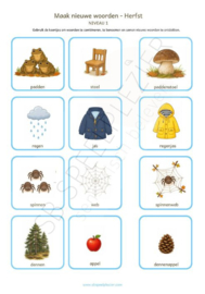 PDF Maak nieuwe woorden - Samenstellingen 72 kaartjes Herfst (Najaar)