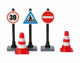 Verkeersborden en pionnen
