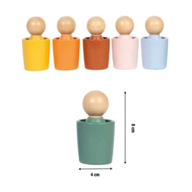 Small Foot - Houten Montessori Sorteerbekers met Figuren