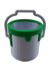 Emmertje met verfspetters in Geel, Blauw, Groen of Rood Thema Kunst