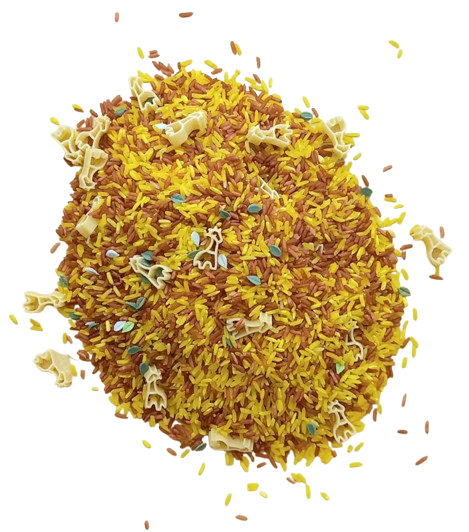 Speelrijst Girafjes Mix 300 gr.