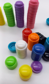 Gekleurde sorteer- en telstenen 100 st.