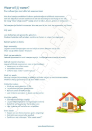 PDF Waar wil jij wonen? – Puzzelkaartjes met woonvormen (bij thema Bij mij thuis)