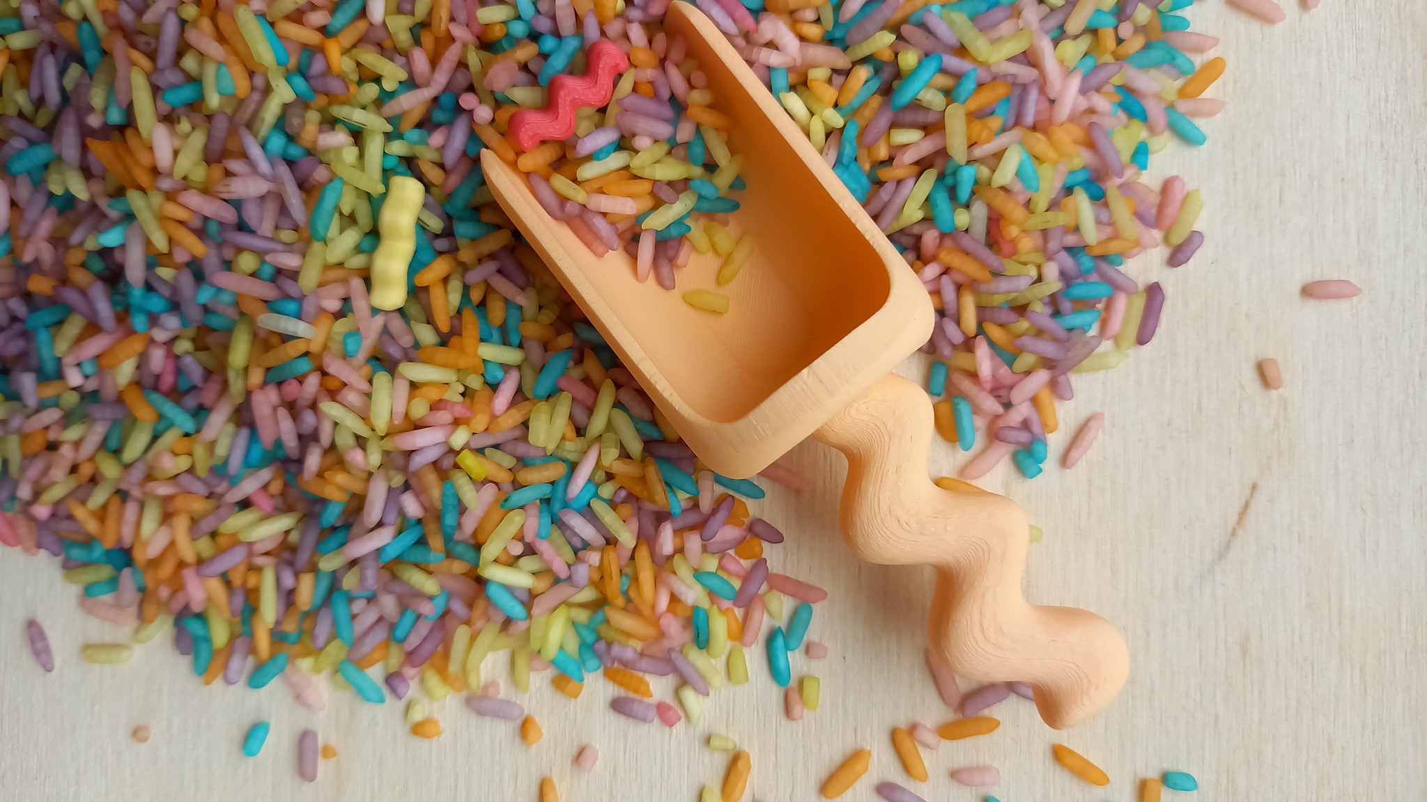 Grennn 'Wave' Schepje Pastel Oranje