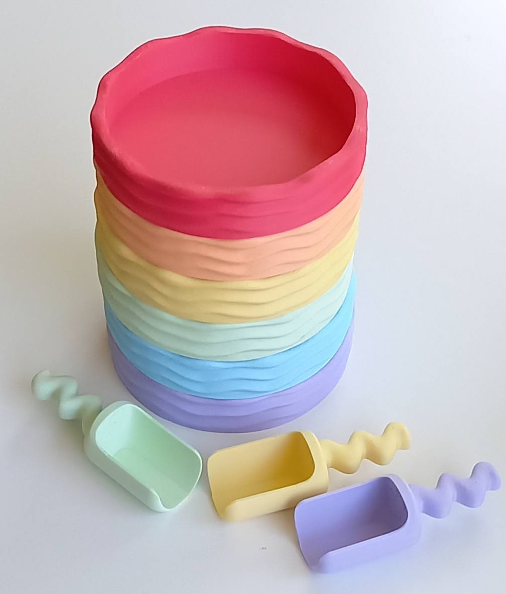 Grennn 'Wave' Pastel Bakjes set 6 st.