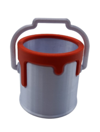 Emmertje met verfspetters in Geel, Blauw, Groen of Rood Thema Kunst