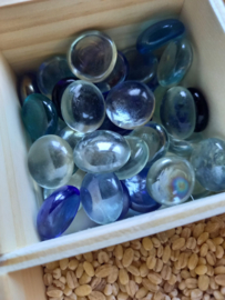 Glasstenen Blue Mix Shine 100 gr.