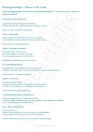 PDF Thema Lente – Set van 16 kaartjes  met 15 activiteiten